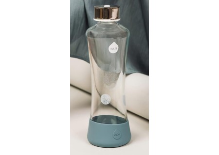 Botella Vidrio Equa Plata Azul