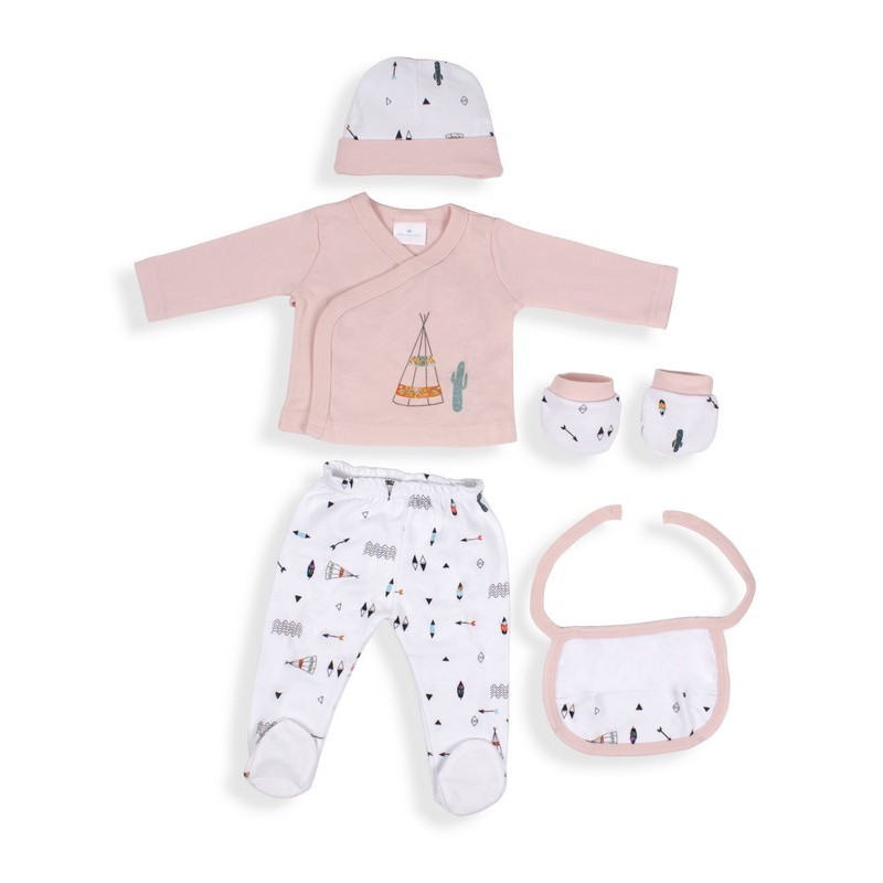 Conjunto 5 Piezas Dakota Rosa