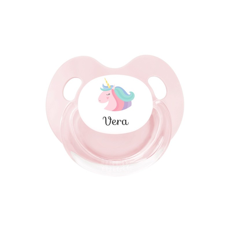 Chupete Personalizado Retro Rosa Unicornio