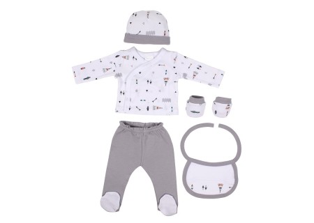 Conjunto 5 Piezas Indio Gris