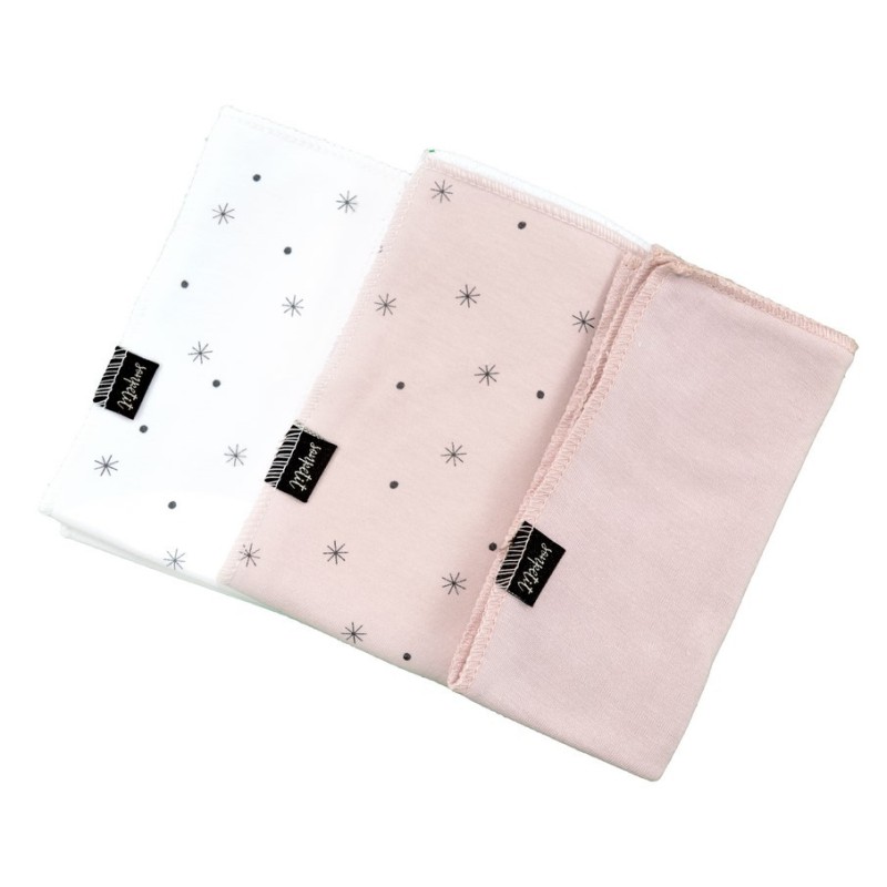 Pack 3 Toallitas Sky Rosa y Blanco