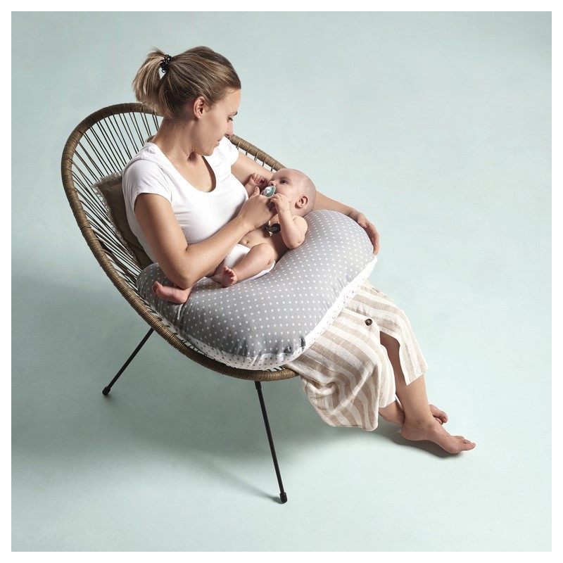 Almohada Lactancia Estrellas Beige