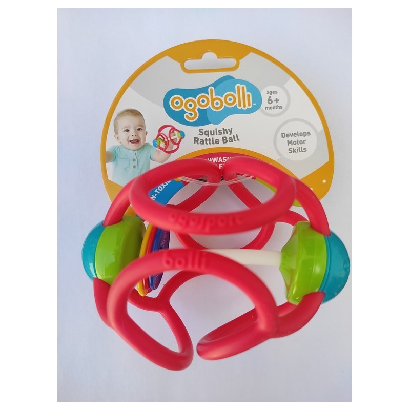 Bola Táctil i Sensorial Ogobolli - Sonajero y Mordedor Rosa