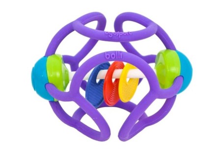 Bola Táctil i Sensorial Ogobolli - Sonajero y Mordedor Morado