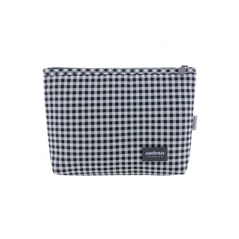 Bolsa Aseo Vichy Negro Cambrass