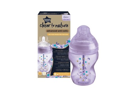 Biberón Anticólico Avanzado 260 ml Purple