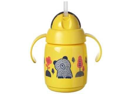 Vaso Aprendizaje Superstar con Caña 300 ml. Verde
