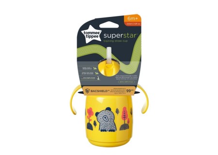 Vaso Aprendizaje Superstar con Caña 300 ml. Verde