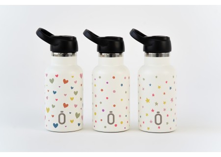 Botella Termo 350 ml. Colección Confeti Corazones