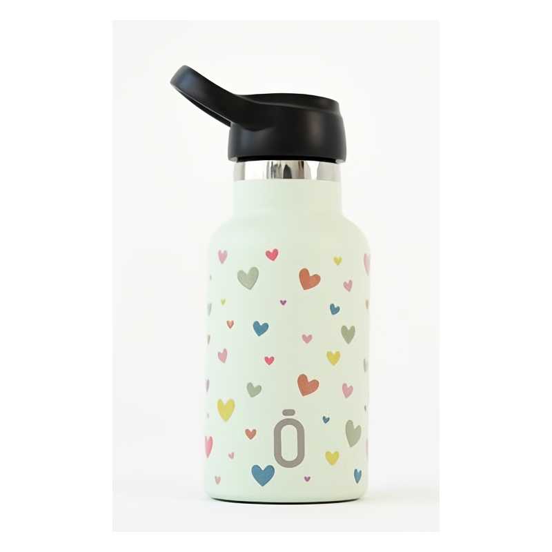 Botella Termo 350 ml. Confeti Corazones Melón