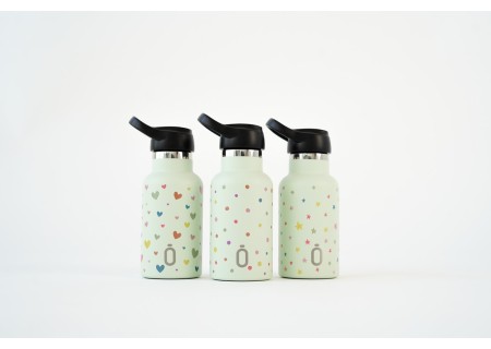 Botella Termo 350 ml. Confeti Corazones Melón