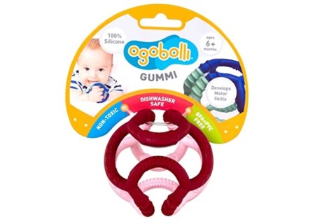 Bola Táctil Ogobolli Gummi - Mordedor Rosa