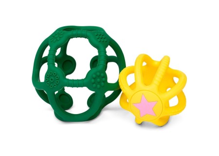 Set de 2 Bolas Sensoriales- Verde/ Amarilla.