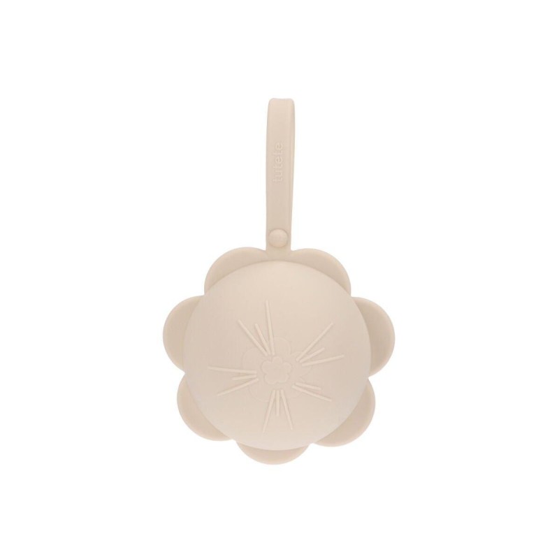 Portachupetes Silicona Flor Ivory.