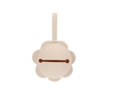 Portachupetes Silicona Flor Ivory.