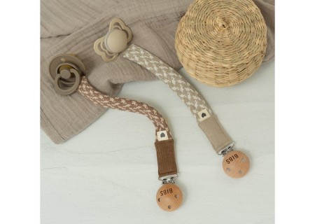 Chupetereo BIBS Trenzado Ivory/ Vainilla