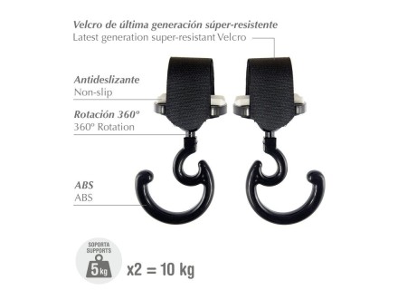 Gancho Carro Magic Multiuso Negro Cambrass