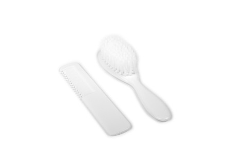 Set Peine y Cepillo Bebé Blanco Interbaby