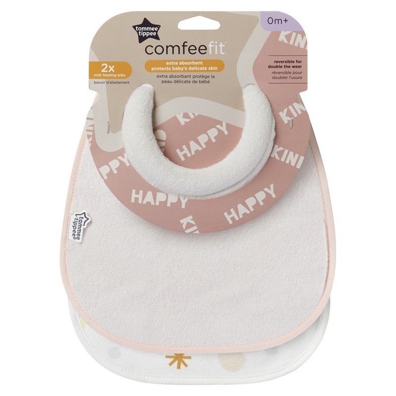 Babero de Lactancia Comfeefit Rosa pack 2