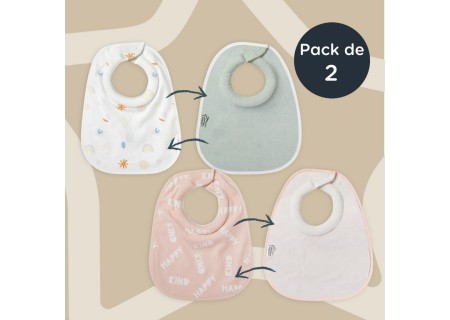 Babero de Lactancia Comfeefit Rosa pack 2