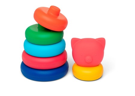 Torre Apilable de Silicona cerdito colores LiTTLE -L