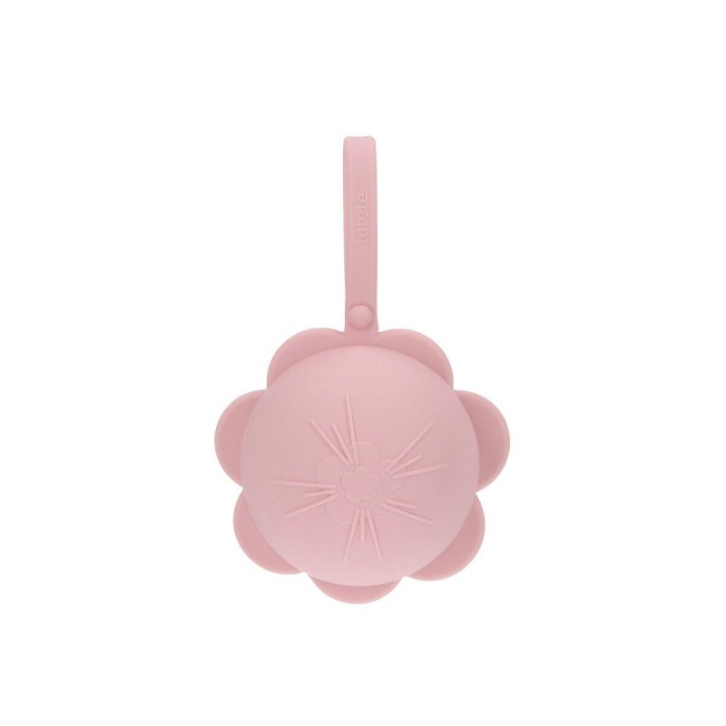 Portachupetes Silicona Flor Pink.