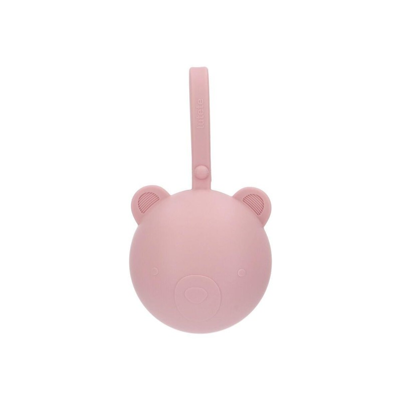 Portachupetes Silicona Bear Pink.