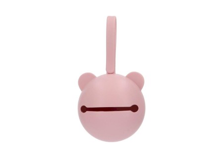 Portachupetes Silicona Bear Pink.