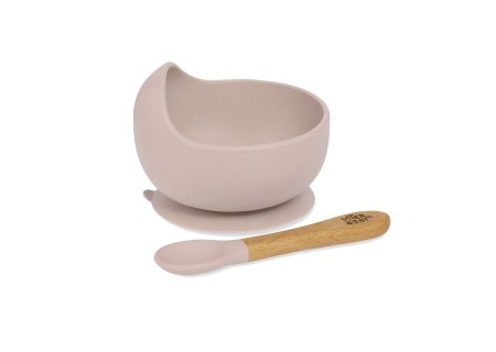 Cuenco con Ventosa + Cuchara de Silicona Interbaby