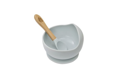 Cuenco con Ventosa + Cuchara de Silicona Interbaby