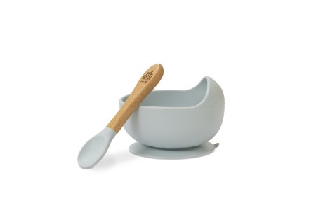 Cuenco con Ventosa + Cuchara de Silicona Interbaby