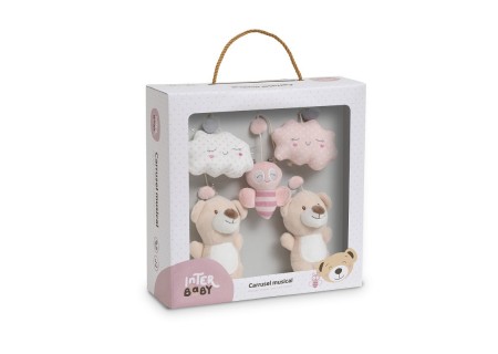 Carrusel Musical Osito Rosa Interbaby