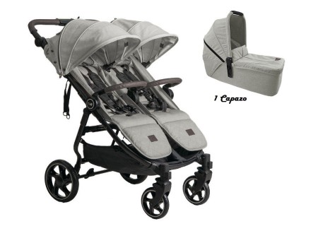 Cochecito Gemelar VentTwin+ Niu (Silla + 2 Capazos)