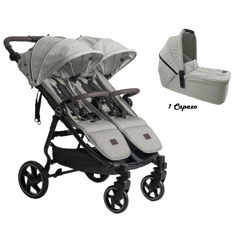 Cochecito Gemelar VentTwin+ Niu (Silla + 2 Capazos)