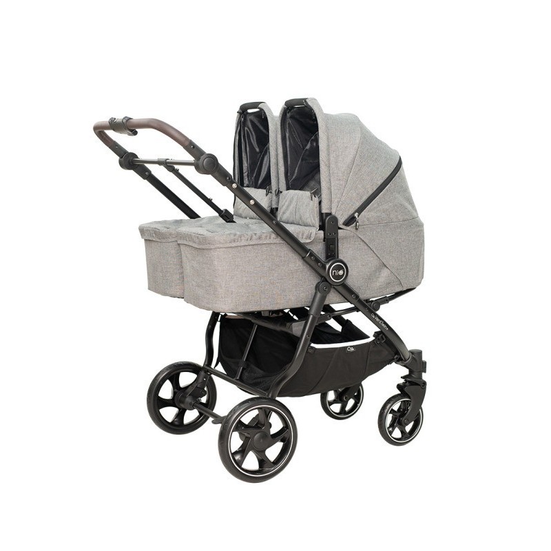 Cochecito Gemelar VentTwin+ Niu Moon (Silla + 2 Capazos)