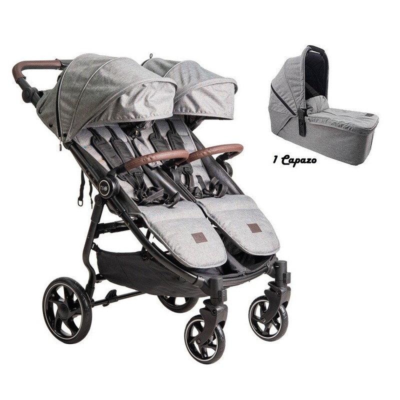 Silla Gemelar + Capazo Nuit VentTwin+ Niu