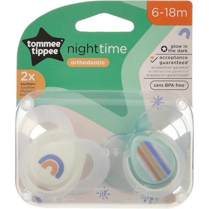 Chupetes Serie Night Time 6-18 meses