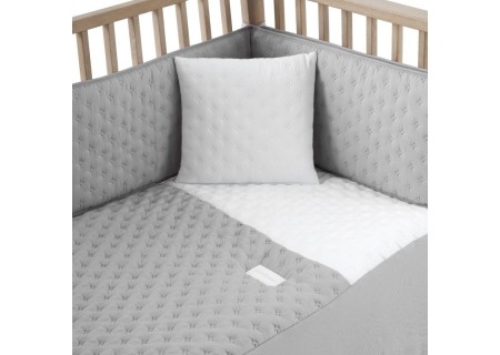 Conjunto Colcha Soft Gris Cuna 60