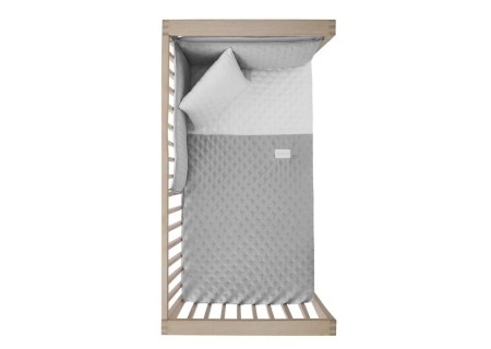 Conjunto Colcha Soft Gris Cuna 60