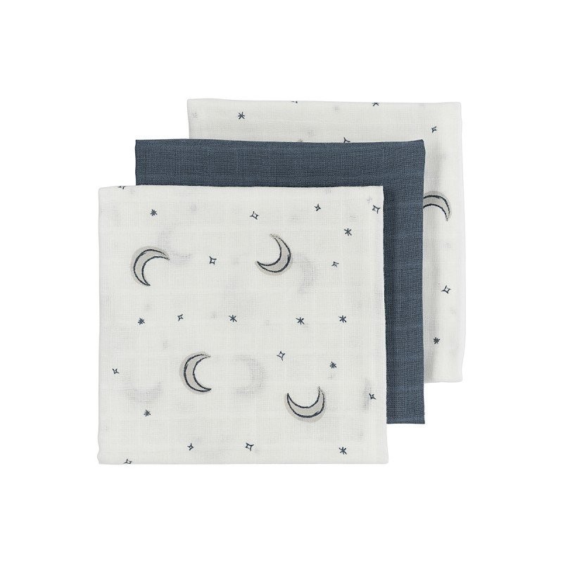 Muselinas 70x70 Me- Moon Indigo Pack 3