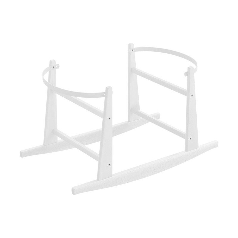 Soporte Madera Moisés Balancín Blanco