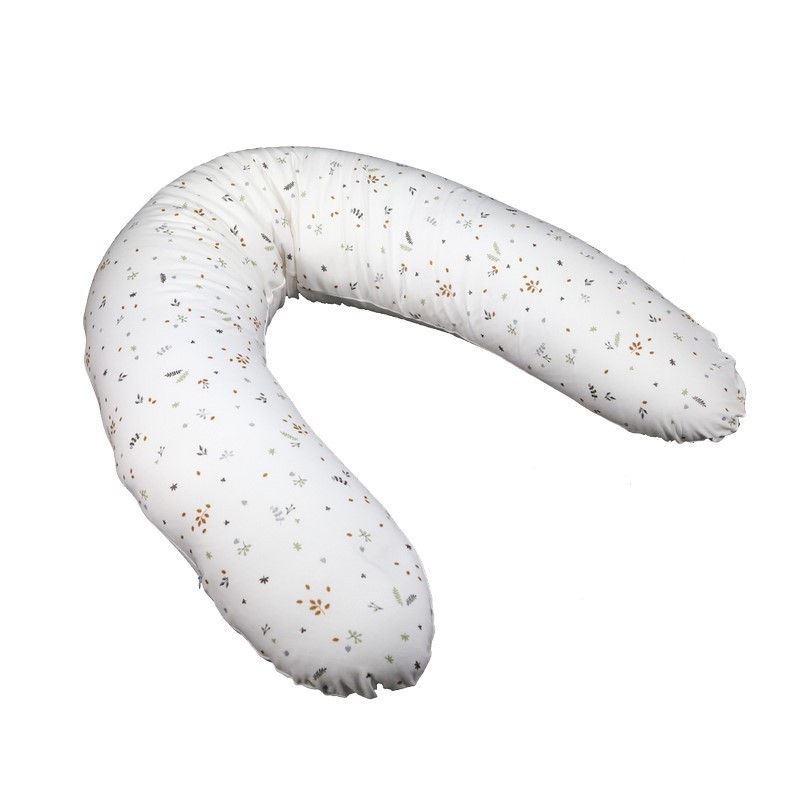 Cojín Lactancia Postural Hojas-Algodón Orgánico