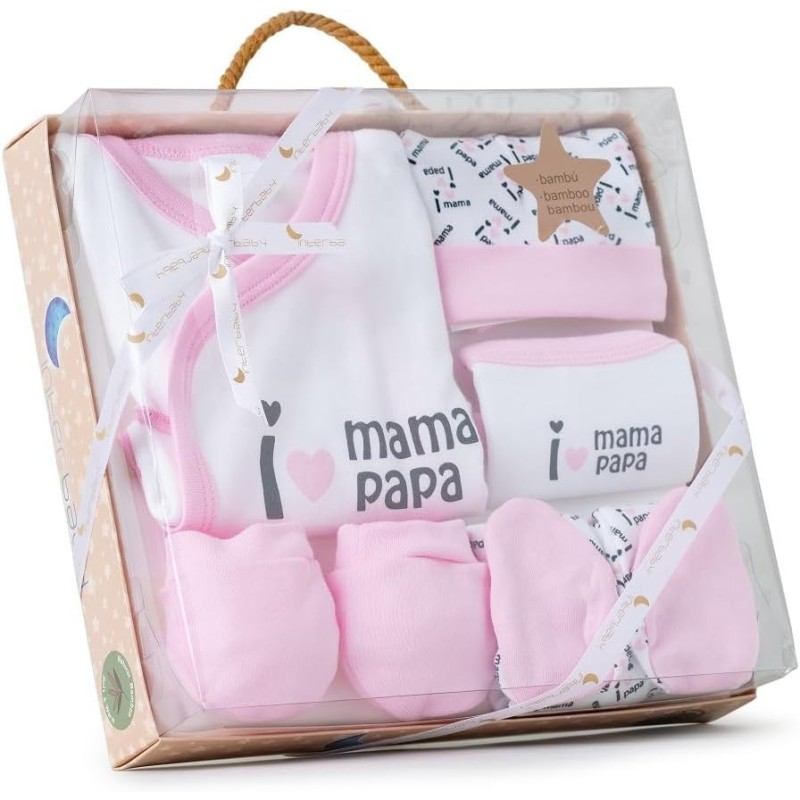 Conjunto 5 Piezas Bambú Rosa