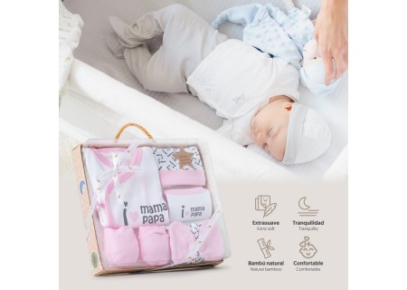 Conjunto 5 Piezas Bambú Rosa
