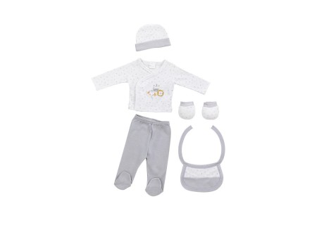 Conjunto SET 5 Piezas Animalitos Gris
