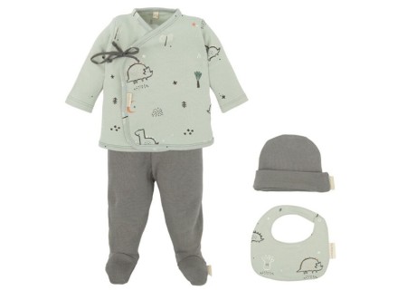 Set Nacimiento 4 Piezas ( Jubón, Polaina, Gorro y Babero) Jurasic