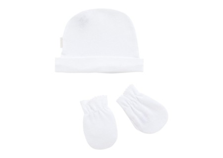 Gorro y Manoplas Blanco Cambrass