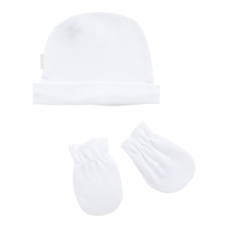 Gorro y Manoplas Blanco Cambrass