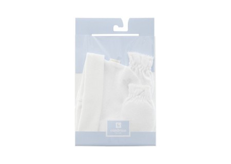 Gorro y Manoplas Blanco Cambrass