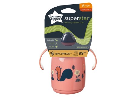Vaso Aprendizaje Superstar con boquilla Rosa  300 ml.